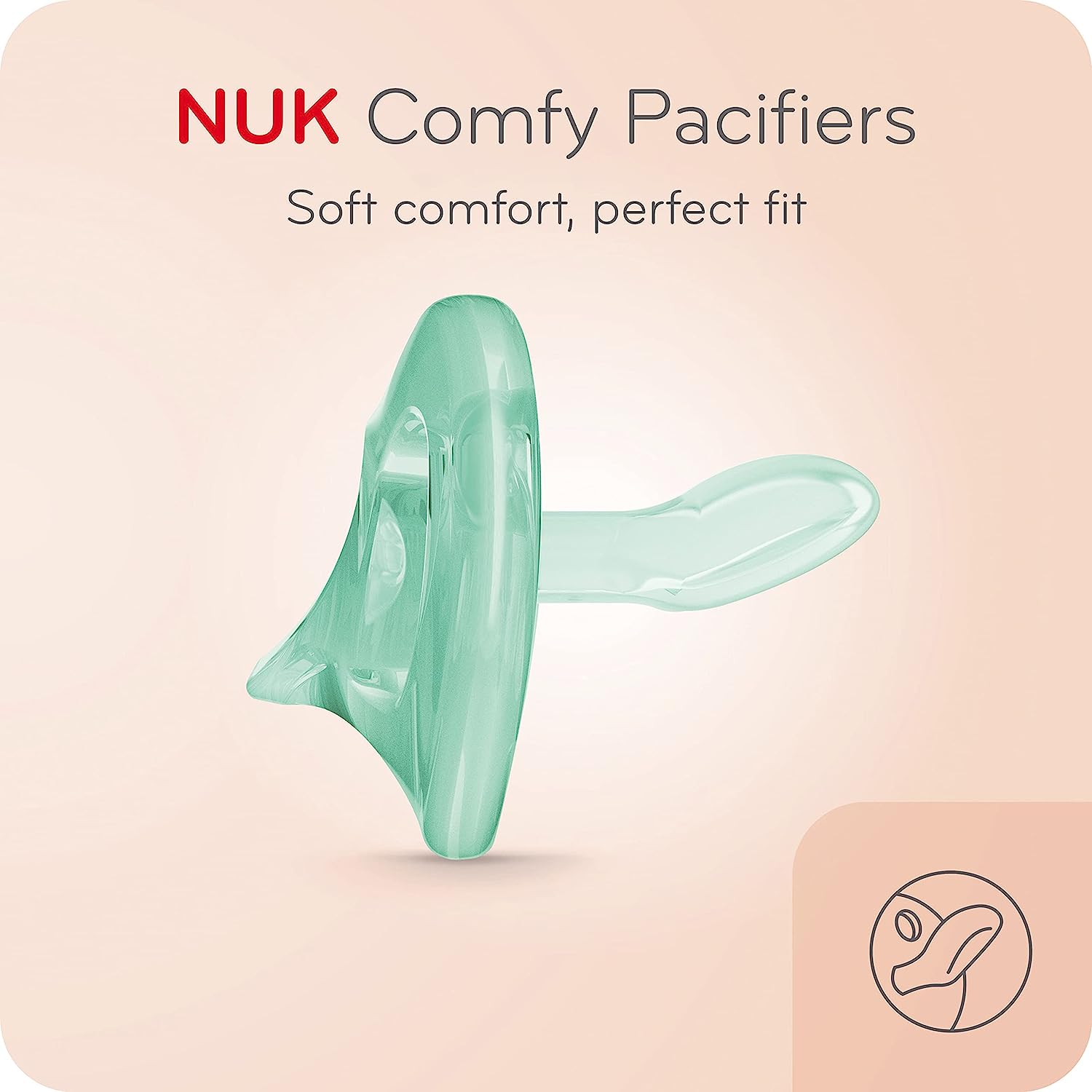 NUK Comfy Orthodontic Pacifiers, 0-6 Months, Timeless Collection, 5 Count (Pack of 1) - Image 2